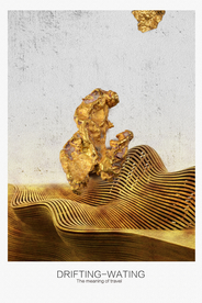 抽象金色装饰画