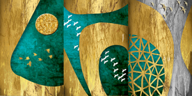 抽象大气三联装饰画