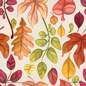 矢量动物 矢量植物 插画 手绘