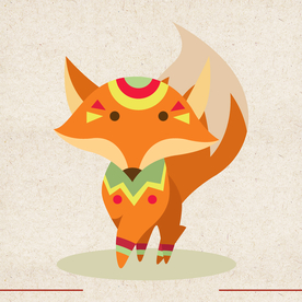 矢量动物 矢量植物 插画 手绘