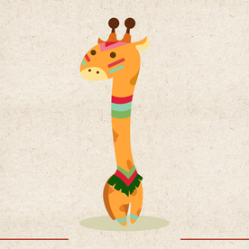 矢量动物 矢量植物 插画 手绘