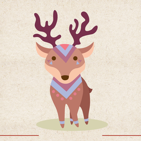 矢量动物 矢量植物 插画 手绘