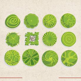 矢量动物 矢量植物 插画 手绘