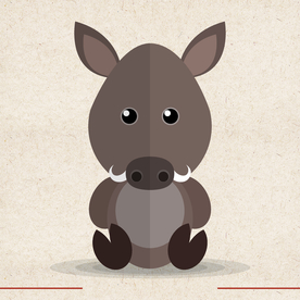 矢量动物 矢量植物 插画 手绘