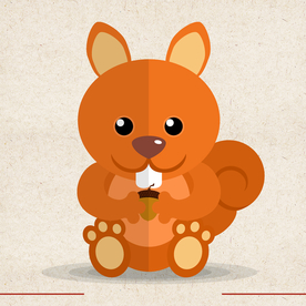 矢量动物 矢量植物 插画 手绘