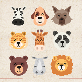 矢量动物 矢量植物 插画 手绘