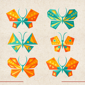 矢量动物 矢量植物 插画 手绘