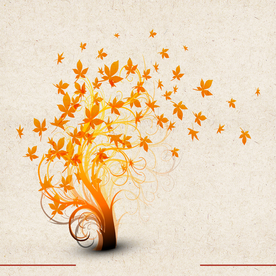 矢量动物 矢量植物 插画 手绘