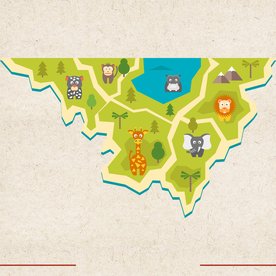 矢量动物 矢量植物 插画 手绘