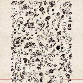 矢量动物 矢量植物 插画 手绘