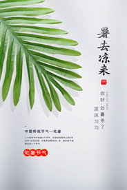 处暑传统节日促销活动宣传海报