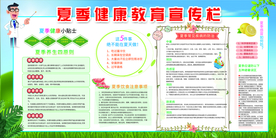 夏季健康活动公益宣传展板素材