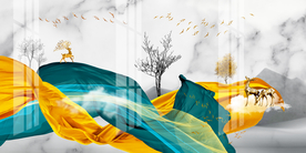 中式水墨玄关装饰画