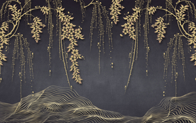 金色树枝装饰画