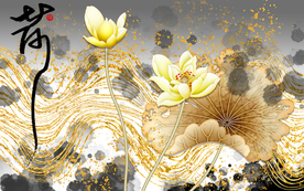 金色线条装饰画