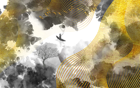 金色线条装饰画