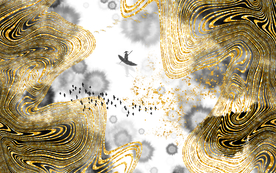 山脉抽象装饰画