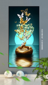 新中式麋鹿装饰画