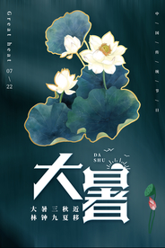 大暑传统节日活动促销宣传海报