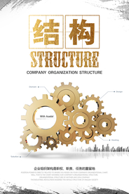结构企业文化墙贴活动宣传海报