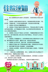 住院须知社会标语墙贴宣传海报
