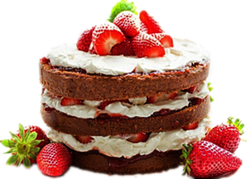 蛋糕美食食材草莓甜品海报素材