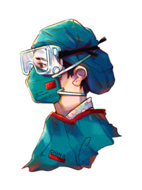 医生人物女性插画卡通海报素材