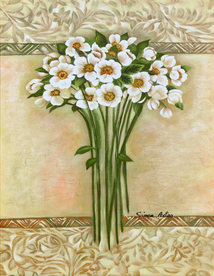 手绘花束装饰画