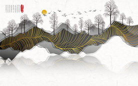 金色抽象装饰画