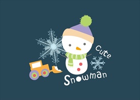 可爱卡通雪人