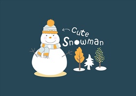 可爱卡通雪人