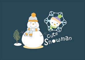 可爱卡通雪人