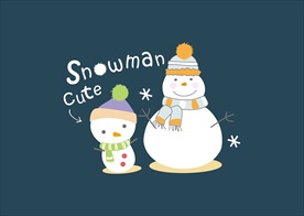 可爱卡通雪人