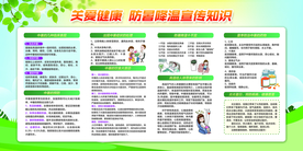降温消暑社会公益宣传展板素材