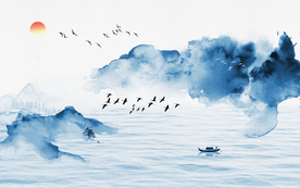 水墨山水装饰画