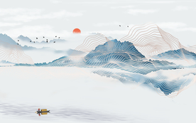 抽象山水装饰画