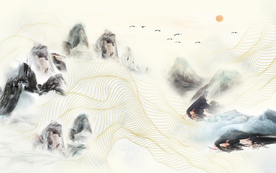 玄关抽象装饰画