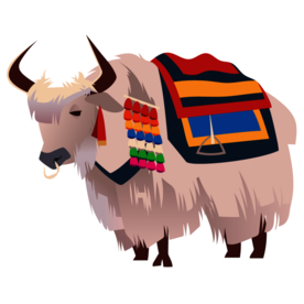 牤牛插画卡通合成海报素材