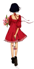 人物女性背影合成海报素材