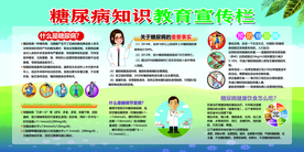 糖尿病健康公益宣传展板素材