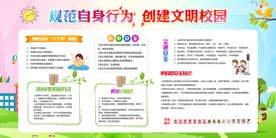 创建文明校园公益宣传展板素材