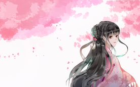 女性人物传统国风合成海报素材