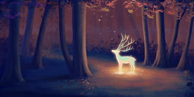 小鹿梦幻森林合成海报素材