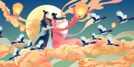 古风人物传统节日插画国风素材