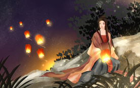 古风人物传统节日插画国风素材