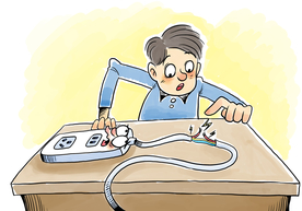 儿童安全用电宣传社会公益素材