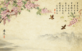 花鸟背景墙