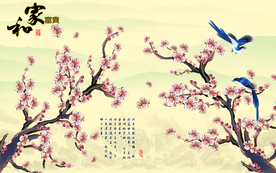 花鸟背景墙