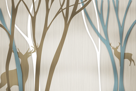 森林麋鹿背景墙