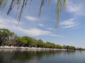 什刹海湖面摄影